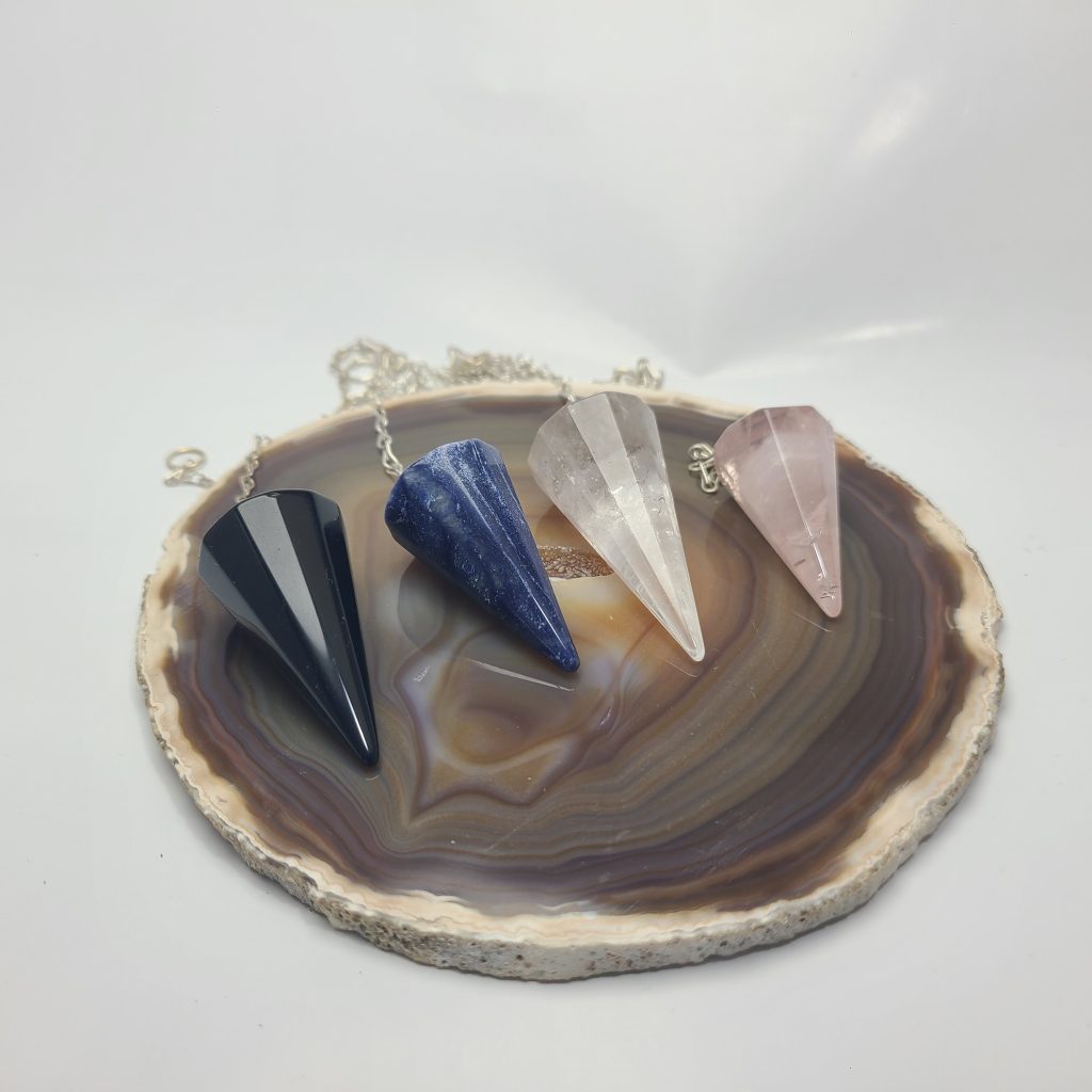 pendules en pierres naturelles AAA aventurine blue quartz rose cristal de roche obsidienne