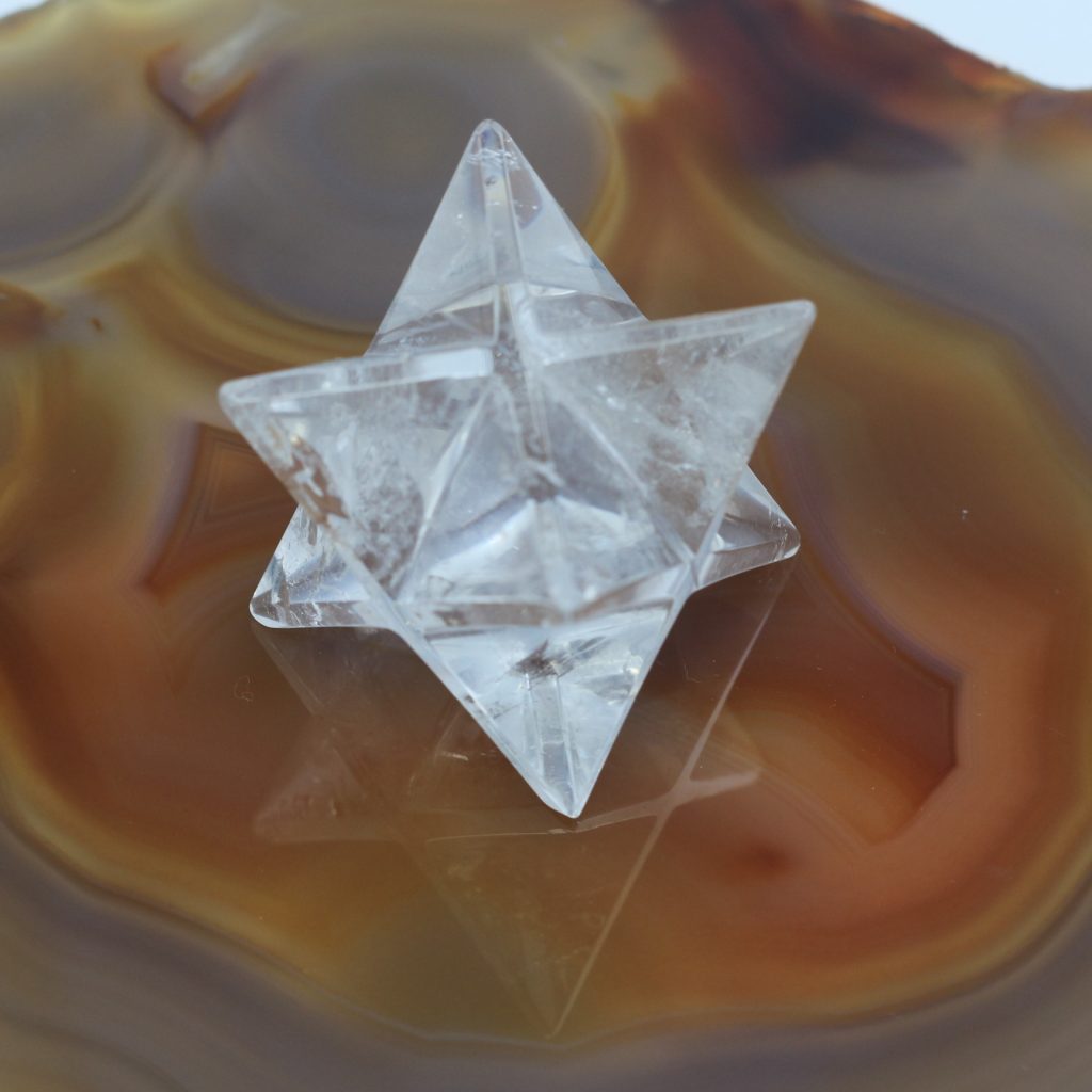 Merkaba en cristal de roche 100g
