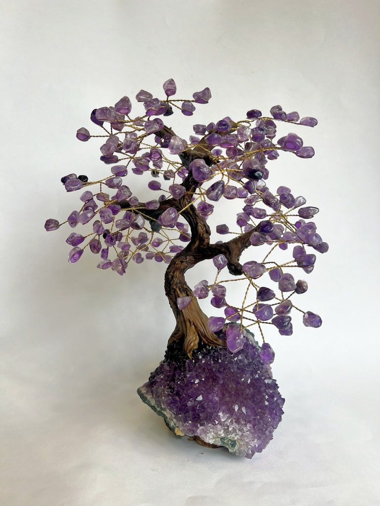 arbre de vie améthyste sur druse rare AAA 240 pierres sculpture minérale Brésil