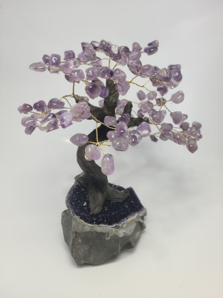 arbre de vie améthyste sur druse rare AAA 120 pierres sculpture minérale Brésil