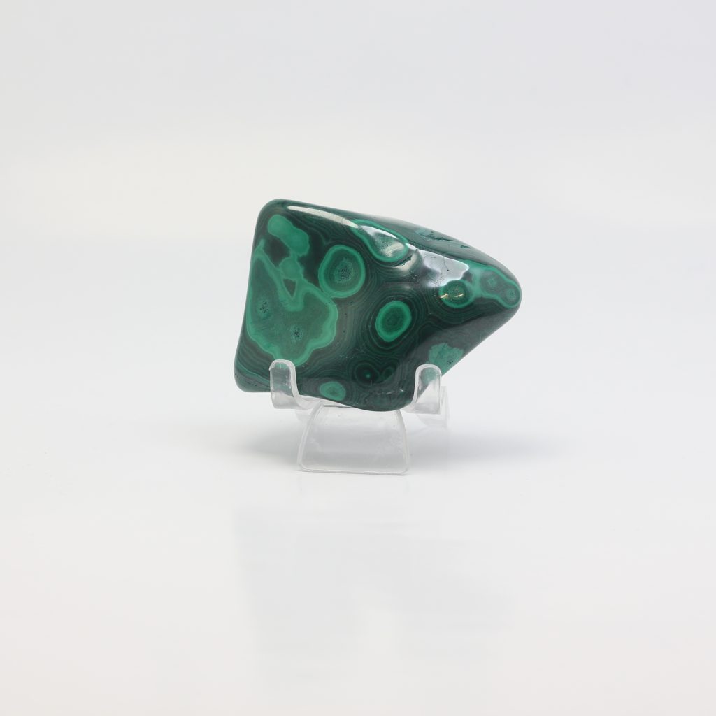 malachite polie du Congo qualité AA 5 x 7 cm nuances vertes intenses
