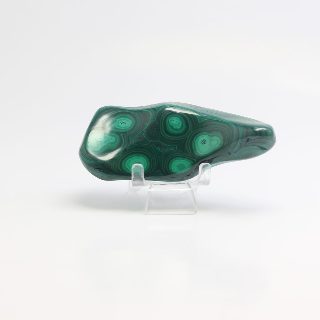 malachite polie du Congo format allongé 10,5 cm qualité AA