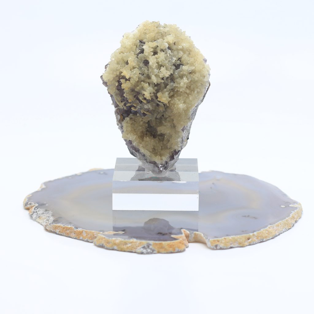 améthyste naturelle avec calcite du Brési