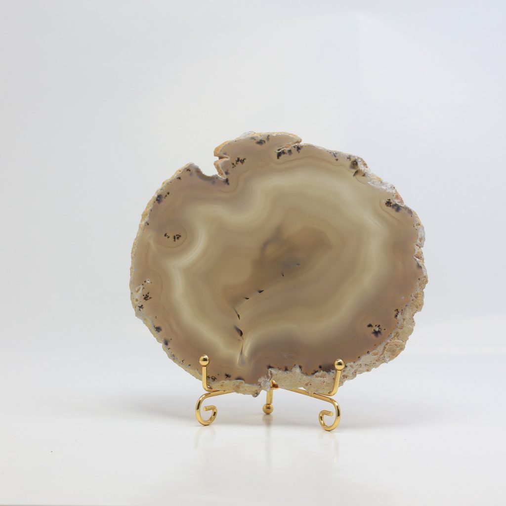 Tranche d’agate naturel du Brésil AAA 291g aux nuances uniques