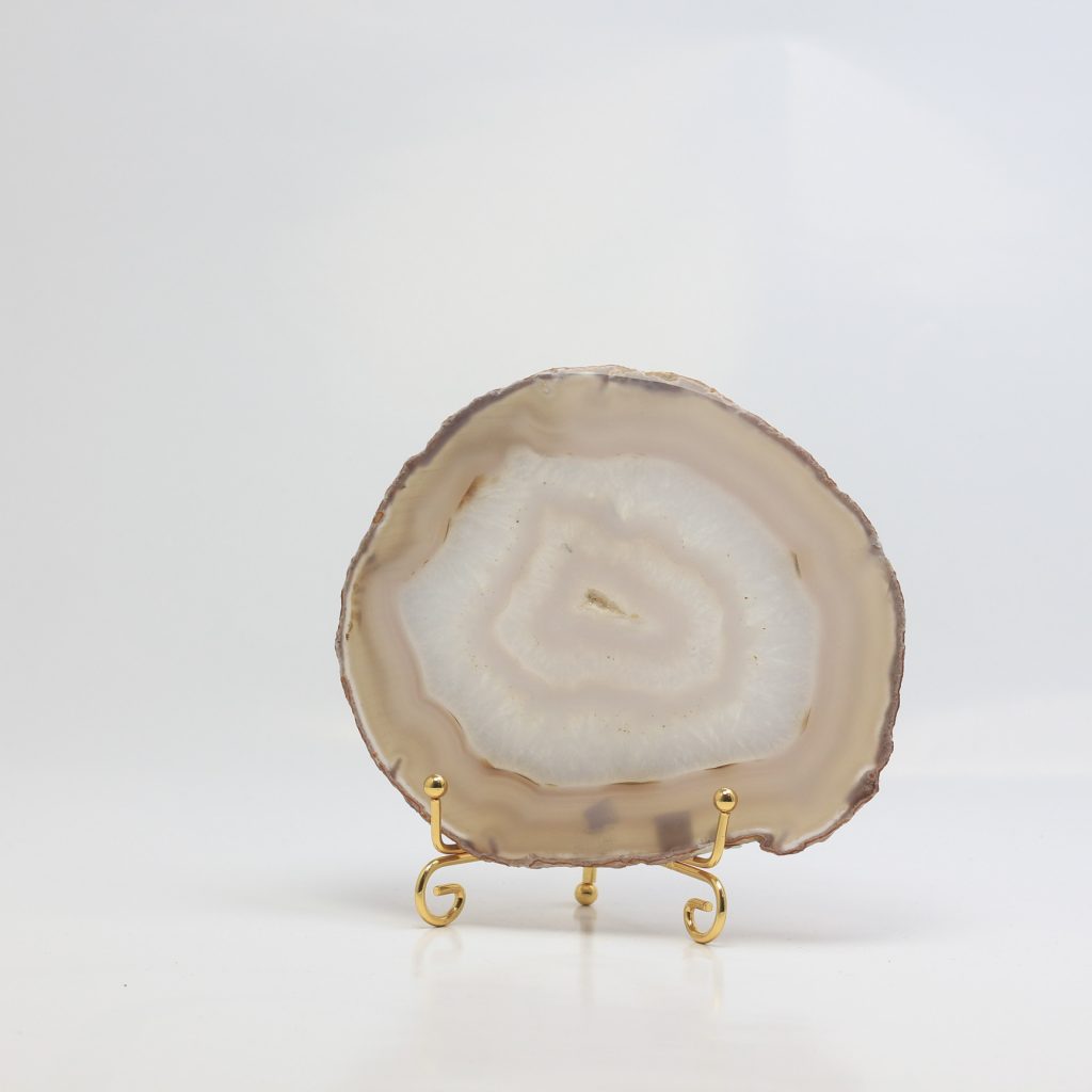 Tranche d’agate naturel du Brésil 267g