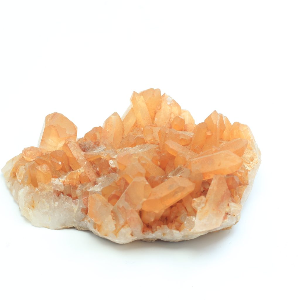 Druses quartz tangerine AAA du Brésil orange brut Minas Gerais
